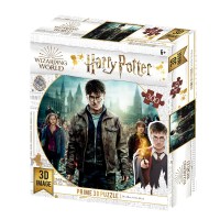 Harry Potter - Puzzle Lenticolare - Trio Harry Hermione Ron - Ultima Battaglia - Ufficiale Warner Bros